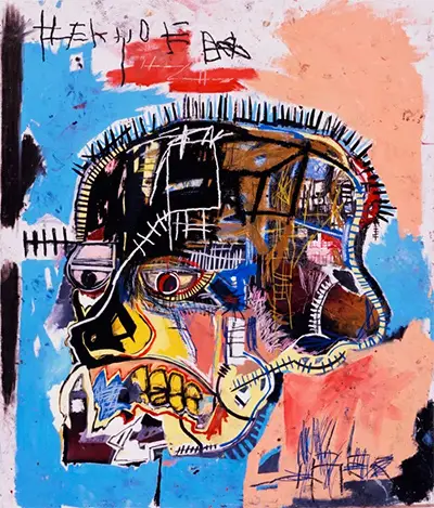 Corona Basquiat Jean-Michel Quadro Stampa su Tela Jmb5 Alta qualità Certificata Fine Art Giclée 40x30 cm Fatto in Italia 
